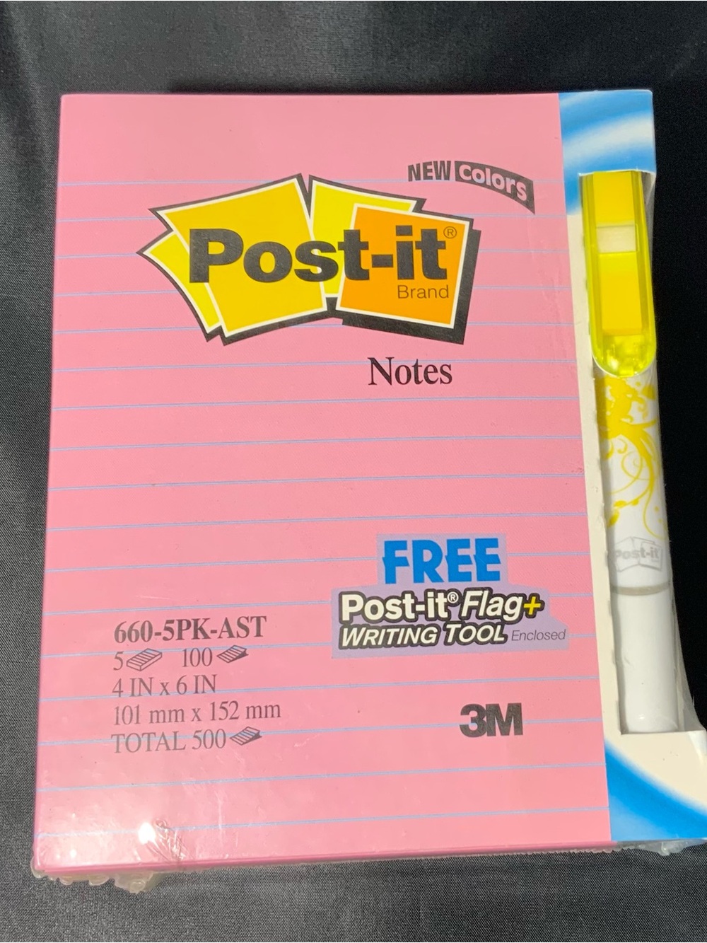 Post-it 660-5pk-4x6” with flag+ writing tool